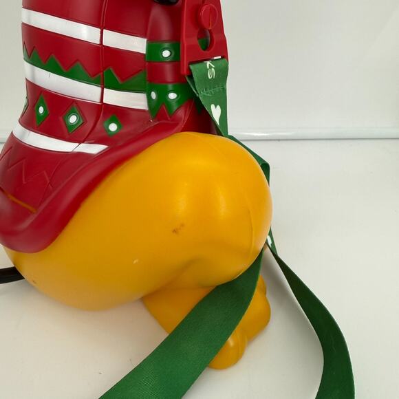 2018 Disney Parks Pluto Popcorn Bucket Red Christmas Sweater – Used - Picture 5 of 12